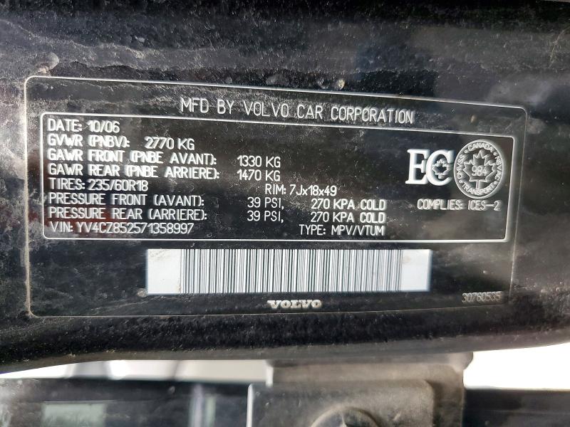 Aukcja sprzedaży 2007 Volvo Xc90, vin: YV4CZ852571358997, numer aukcji: 65222376