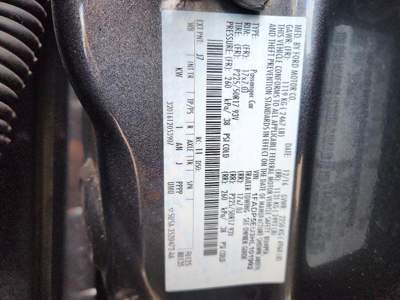 65813156 :رقم المزاد ، 1FADP5EU3HL101992 vin ، 2017 Ford C-max مزاد بيع
