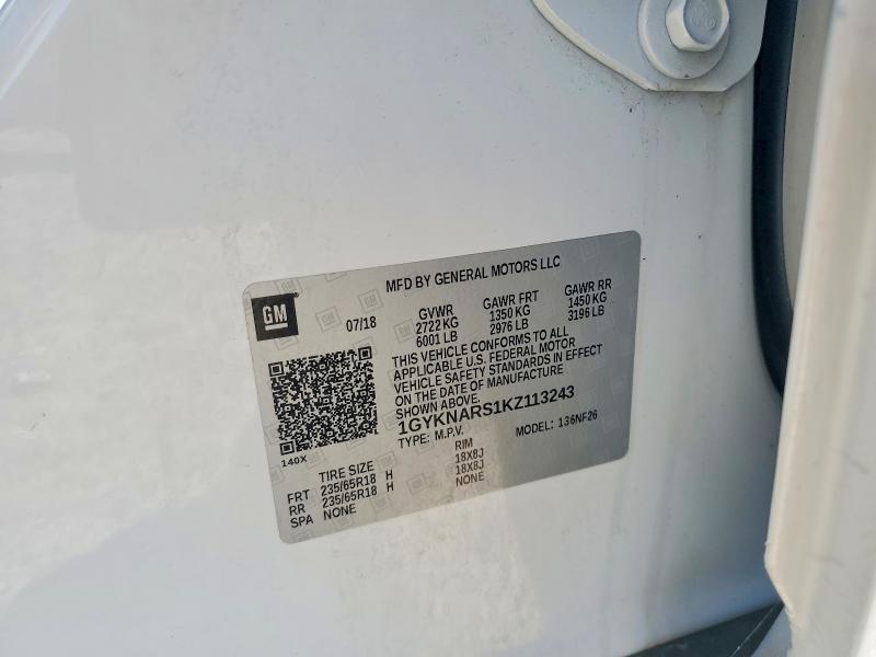 Aukcja sprzedaży 2019 Cadillac Xt5, vin: 1GYKNARS1KZ113243, numer aukcji: 66057606