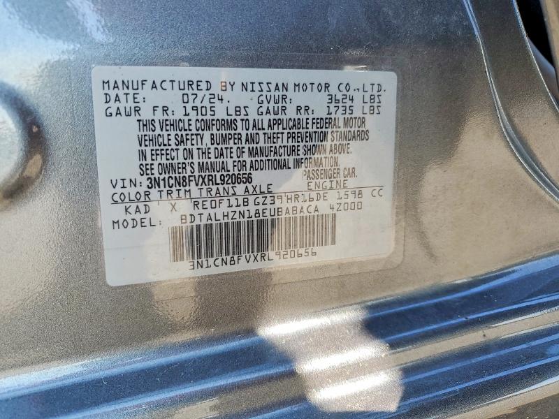 Aukcja sprzedaży 2024 Nissan Versa, vin: 3N1CN8FVXRL920656, numer aukcji: 66463216