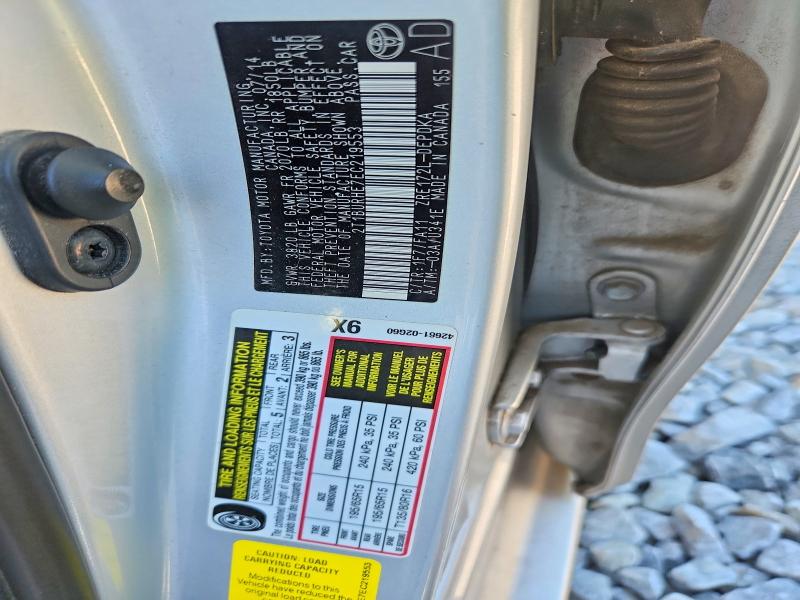65922726 :رقم المزاد ، 2T1BURHE7EC219553 vin ، 2014 Toyota Corolla مزاد بيع