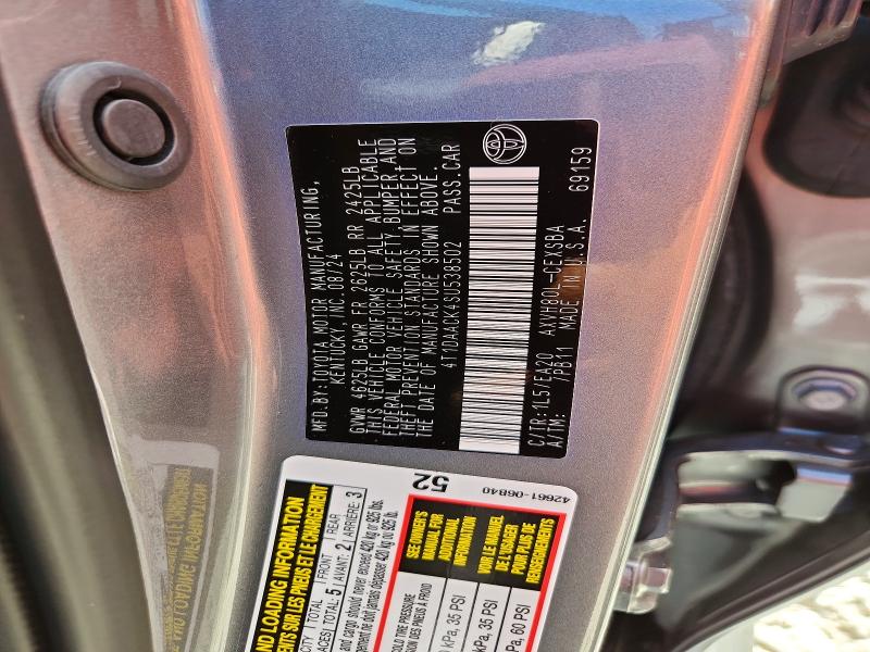 Aukcja sprzedaży 2025 Toyota Camry, vin: 4T1DAACK4SU538502, numer aukcji: 64584306