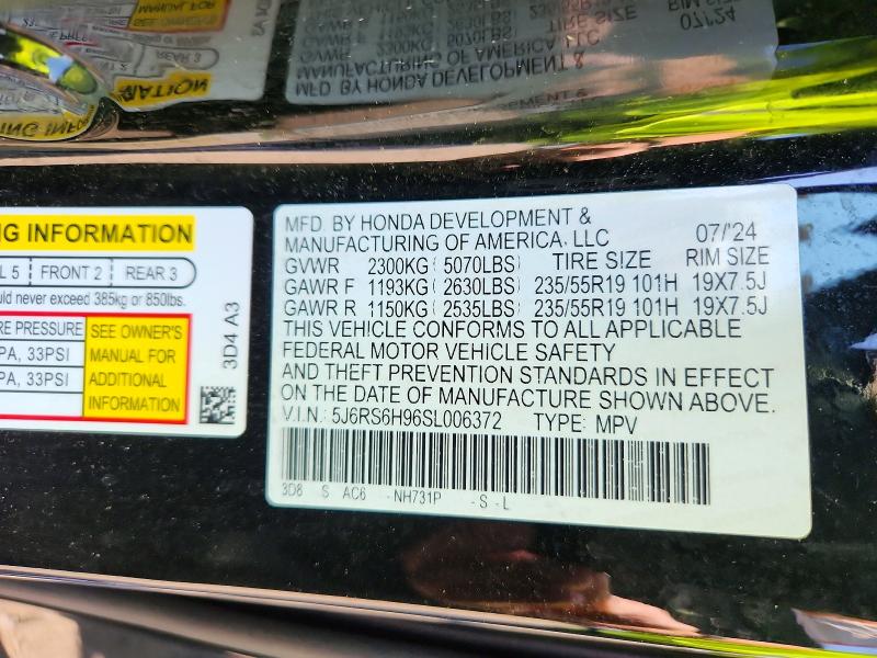 Продаж на аукціоні авто 2025 Honda Cr-v, vin: 5J6RS6H96SL006372, номер лоту: 65662656