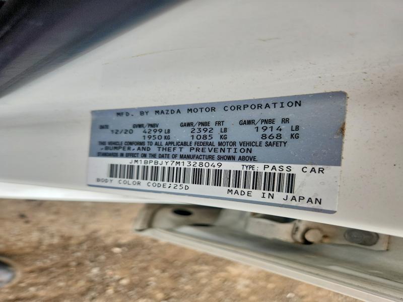 2021 Mazda 3 მანქანა იყიდება აუქციონზე, vin: JM1BPBJY7M1328049, აუქციონის ნომერი: 66265126