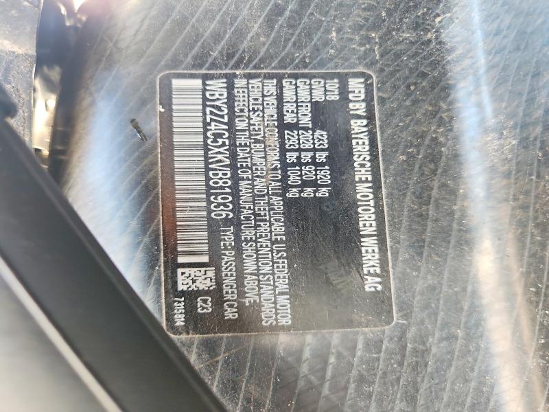 Aukcja sprzedaży 2019 Bmw I8, vin: WBY2Z4C5XKVB81936, numer aukcji: 65388086