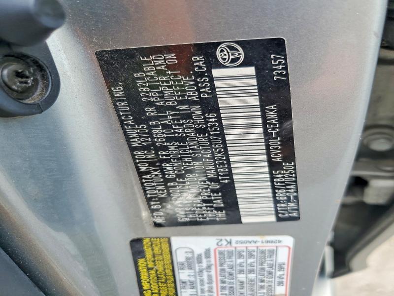Aukcja sprzedaży 2006 Toyota Camry, vin: 4T1BE32K56U715346, numer aukcji: 63555536