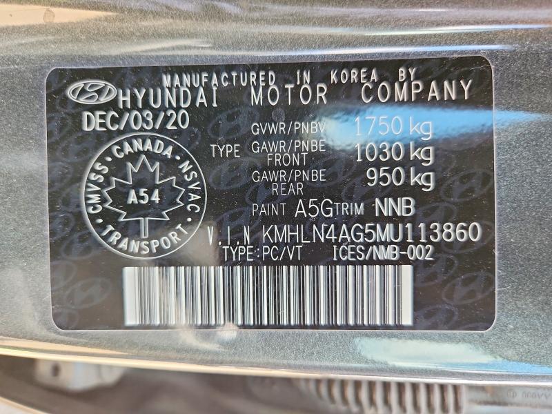 Aukcja sprzedaży 2021 Hyundai Elantra, vin: KMHLN4AG5MU113860, numer aukcji: 63519316