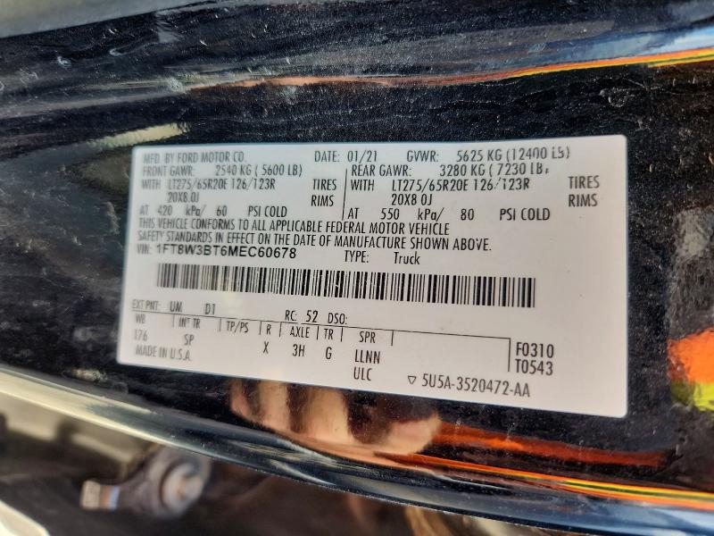 Продажа на аукционе авто 2021 Ford F350, vin: 1FT8W3BT6MEC60678, номер лота: 66587116
