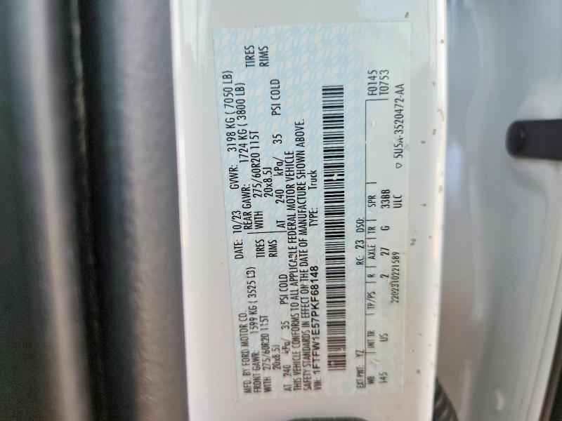 Aukcja sprzedaży 2023 Ford F150, vin: 1FTFW1E57PKF68148, numer aukcji: 66319556