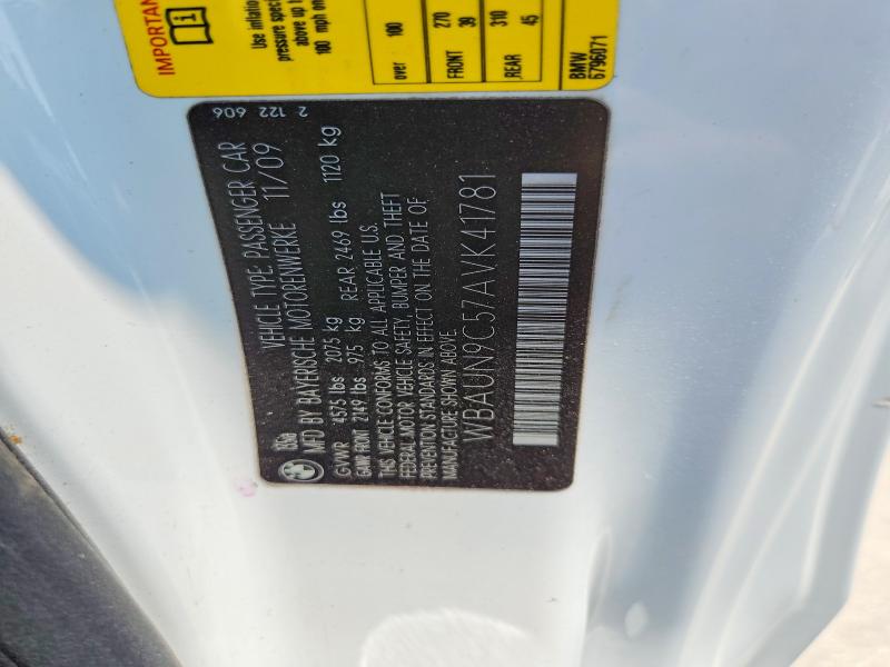 Aukcja sprzedaży 2010 Bmw 135, vin: WBAUN9C57AVK41781, numer aukcji: 63798726