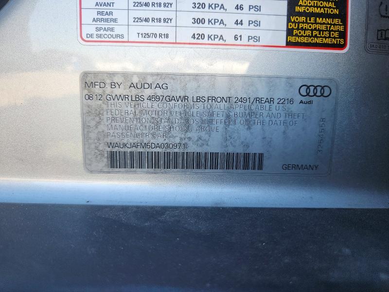 Продажа на аукционе авто 2013 Audi A3, vin: WAUKJAFM5DA030971, номер лота: 66655076