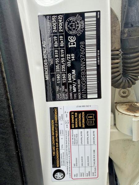 Продаж на аукціоні авто 2022 Mercedes-benz Glc, vin: W1N0G8EB3NV376098, номер лоту: 64492206