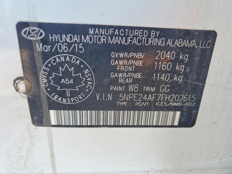 Aukcja sprzedaży 2015 Hyundai Sonata, vin: 5NPE24AF7FH202615, numer aukcji: 64607626