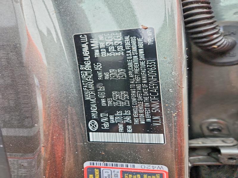 Продажа на аукционе авто 2022 Hyundai Tucson, vin: 5NMJFCAE9NH096331, номер лота: 62487946