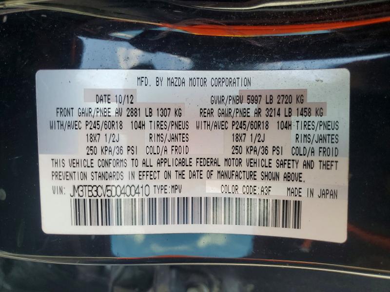 Продаж на аукціоні авто 2013 Mazda Cx-9, vin: JM3TB3CV5D0400410, номер лоту: 65684466