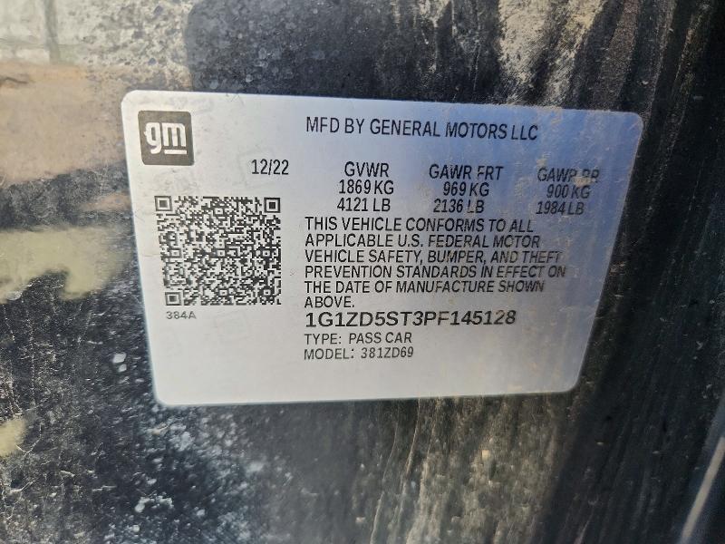 Продаж на аукціоні авто 2023 Chevrolet Malibu, vin: 1G1ZD5ST3PF145128, номер лоту: 65039556
