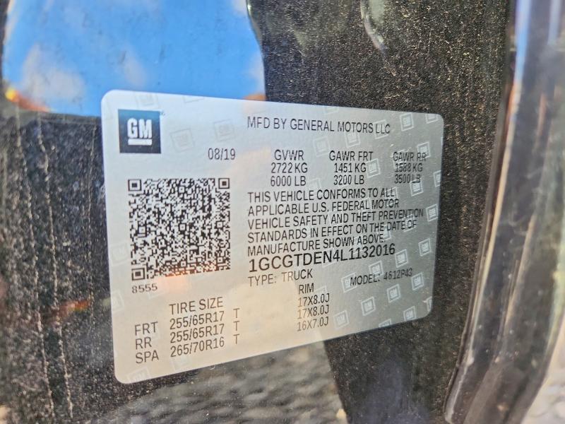 Продаж на аукціоні авто 2020 Chevrolet Colorado, vin: 1GCGTDEN4L1132016, номер лоту: 65890186