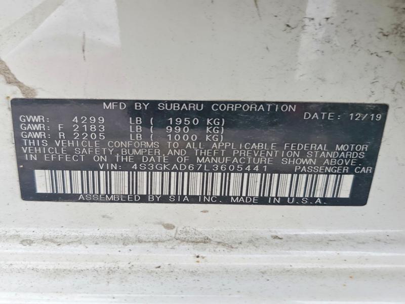 Продаж на аукціоні авто 2020 Subaru Impreza, vin: 4S3GKAD67L3605441, номер лоту: 64343266