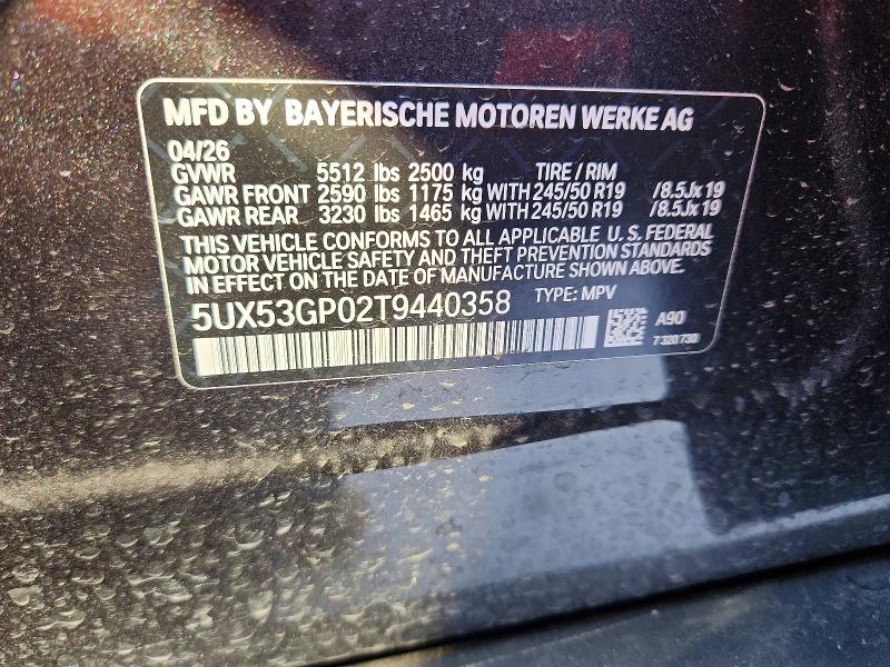 Продажа на аукционе авто 2026 Bmw X3, vin: 5UX53GP02T9440358, номер лота: 63737066