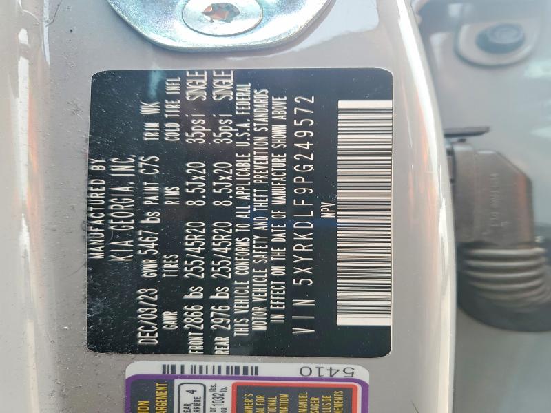 63555206 :رقم المزاد ، 5XYRKDLF9PG249572 vin ، 2023 Kia Sorento مزاد بيع