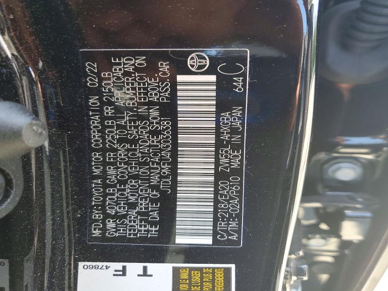 Продаж на аукціоні авто 2022 Toyota Prius, vin: JTDL9MFU4N3036381, номер лоту: 65751556