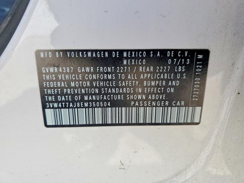 Продаж на аукціоні авто 2014 Volkswagen Jetta, vin: 3VW4T7AJ8EM350504, номер лоту: 67456096