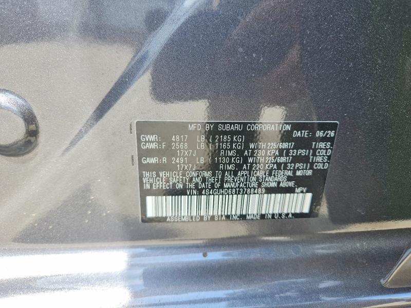 Продаж на аукціоні авто 2026 Subaru Crosstrek, vin: 4S4GUHD68T3788489, номер лоту: 65016206