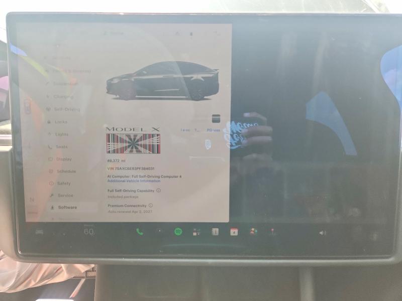 Aukcja sprzedaży 2023 Tesla Model X, vin: 7SAXCBE63PF384031, numer aukcji: 63924096