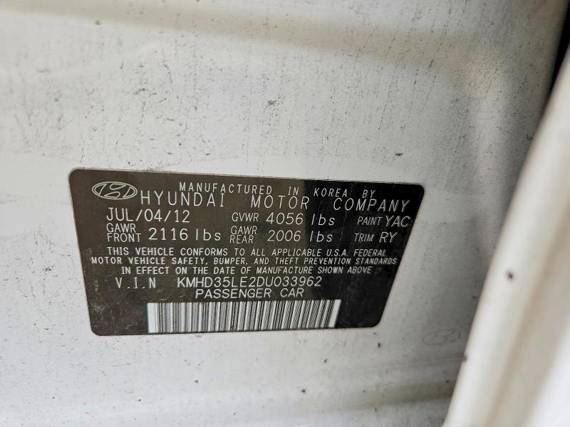 Aukcja sprzedaży 2013 Hyundai Elantra Gt, vin: KMHD35LE2DU033962, numer aukcji: 65659336