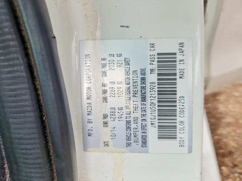 Продажа на аукционе авто 2015 Mazda 6, vin: JM1GJ1U50F1213928, номер лота: 63798786