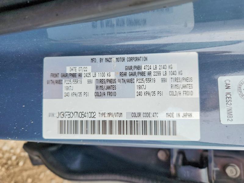 Продаж на аукціоні авто 2022 Mazda Cx-5, vin: JM3KFBCM7N0641002, номер лоту: 63222216