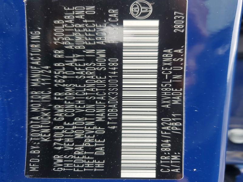 Aukcja sprzedaży 2025 Toyota Camry, vin: 4T1DBADK3SU014480, numer aukcji: 65023036