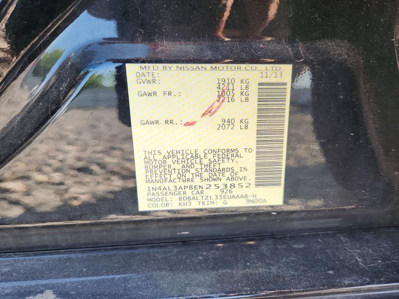 2014 Nissan Altima მანქანა იყიდება აუქციონზე, vin: 1N4AL3AP8EN253852, აუქციონის ნომერი: 65648536