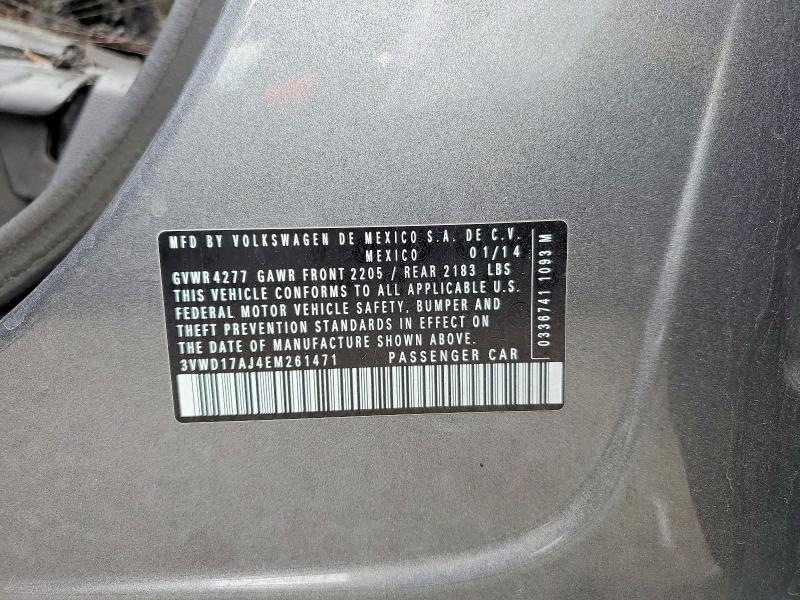 Продаж на аукціоні авто 2014 Volkswagen Jetta, vin: 3VWD17AJ4EM261471, номер лоту: 65174166
