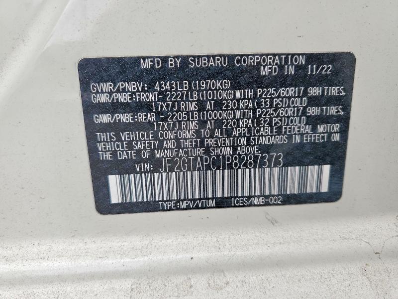 Продажа на аукционе авто 2023 Subaru Crosstrek, vin: JF2GTAPC1P8287373, номер лота: 63606626