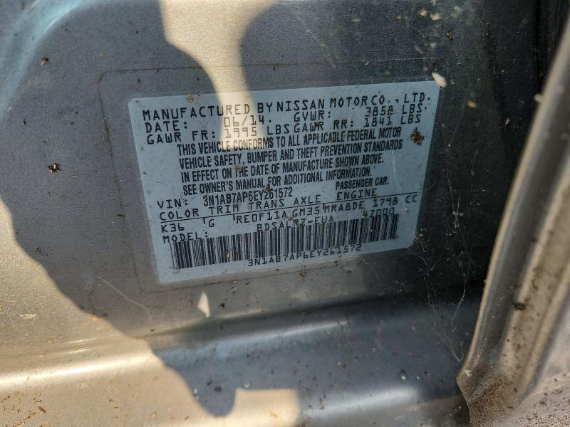 Продажа на аукционе авто 2014 Nissan Sentra, vin: 3N1AB7AP6EY261572, номер лота: 64094446