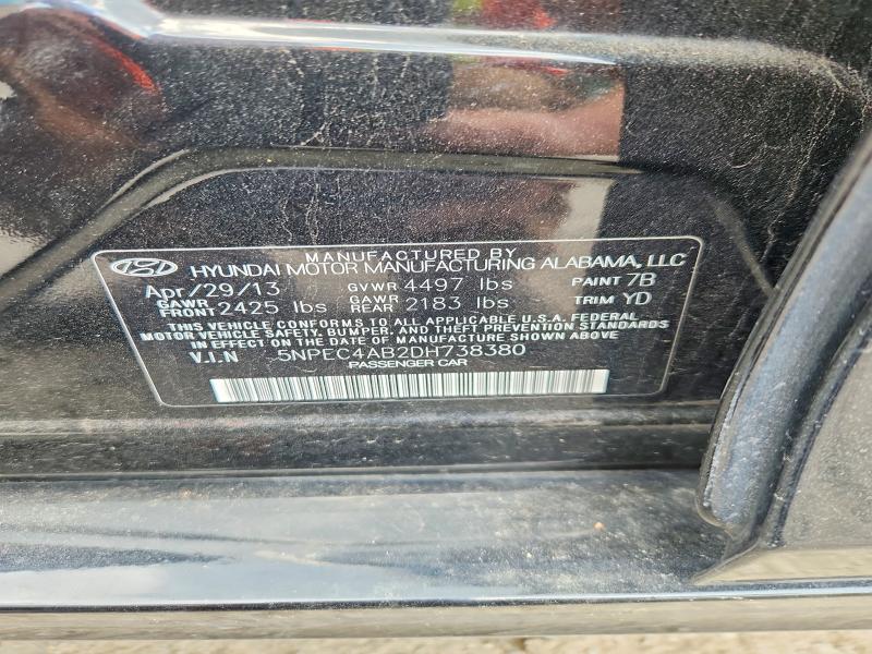Продажа на аукционе авто 2013 Hyundai Sonata, vin: 5NPEC4AB2DH738380, номер лота: 66098336