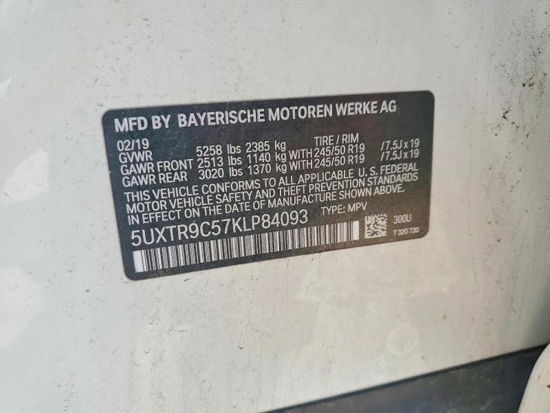 Продаж на аукціоні авто 2019 Bmw X3, vin: 5UXTR9C57KLP84093, номер лоту: 61600526