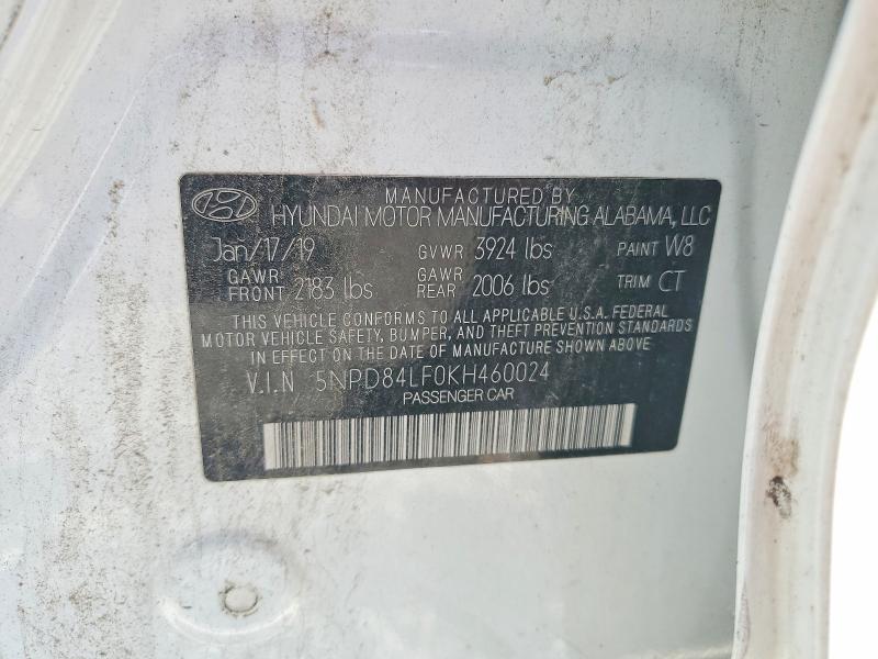 Продаж на аукціоні авто 2019 Hyundai Elantra, vin: 5NPD84LF0KH460024, номер лоту: 65913256