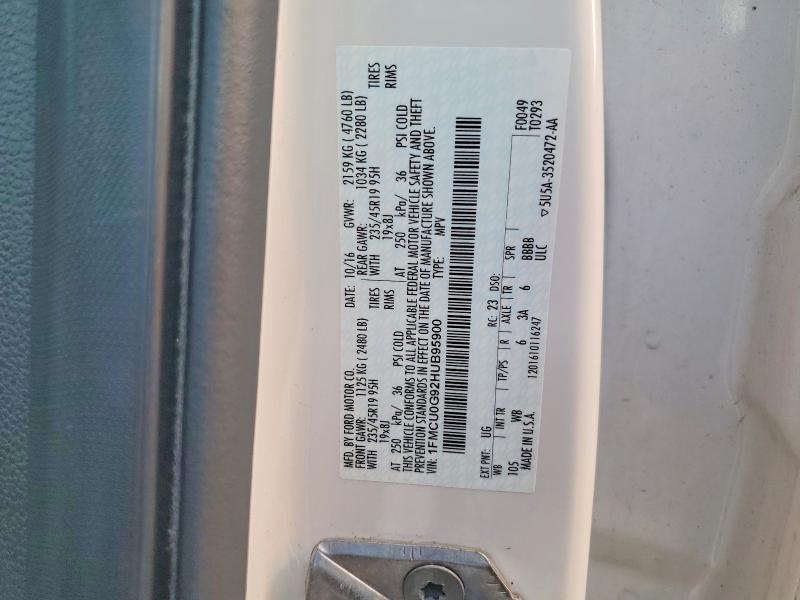 Aukcja sprzedaży 2017 Ford Escape, vin: 1FMCU0G92HUB95900, numer aukcji: 64163056