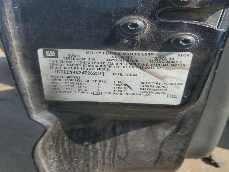 2004 Gmc New Sierra მანქანა იყიდება აუქციონზე, vin: 1GTEC14V24Z262371, აუქციონის ნომერი: 64403116