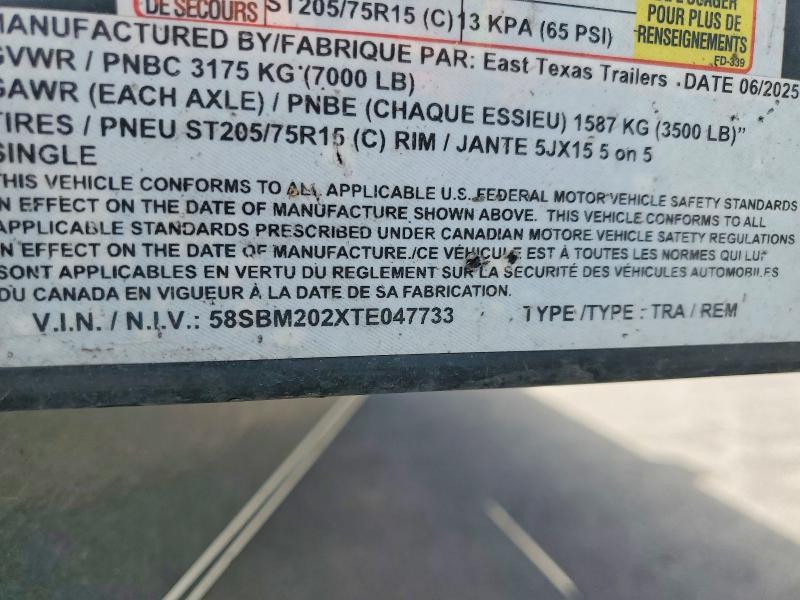 Продаж на аукціоні авто 2026 East Texas Unknown, vin: 58SBM202XTE047733, номер лоту: 66783286