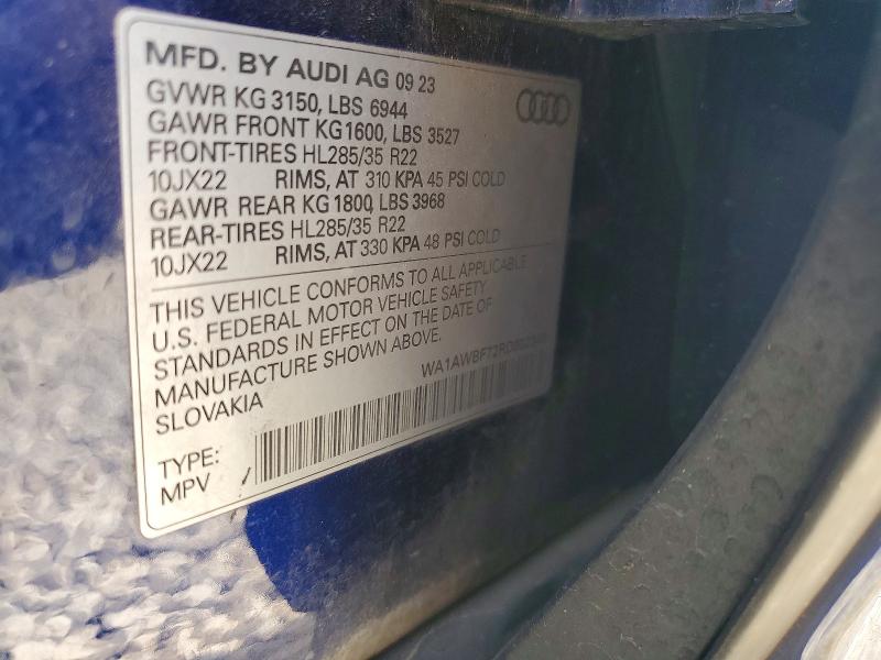 Aukcja sprzedaży 2024 Audi Sq7, vin: WA1AWBF72RD002349, numer aukcji: 64407286