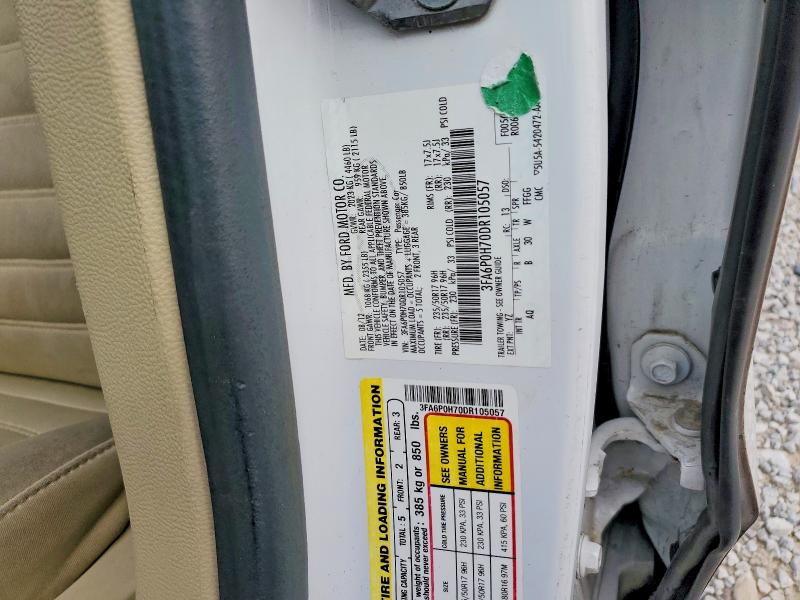 Продаж на аукціоні авто 2013 Ford Fusion, vin: 3FA6P0H70DR105057, номер лоту: 65276386