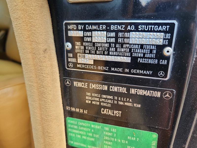 Продажа на аукционе авто 1984 Mercedes-benz 500, vin: WDBCA44A9EA041635, номер лота: 66273766