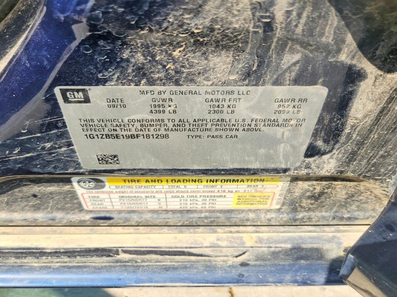 Продаж на аукціоні авто 2011 Chevrolet Malibu, vin: 1G1ZB5E19BF181298, номер лоту: 64265796