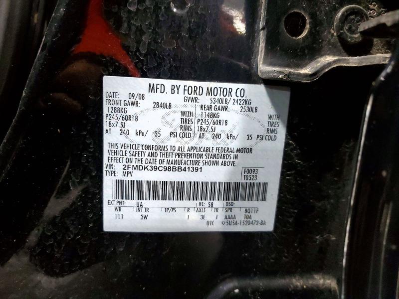 Продажа на аукционе авто 2008 Ford Edge, vin: 2FMDK39C98BB41391, номер лота: 63712826