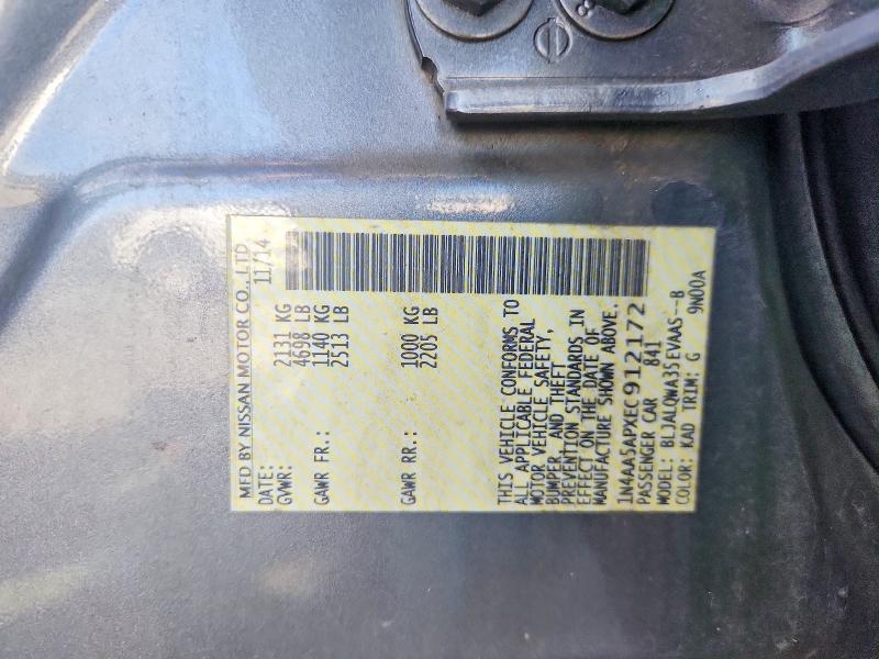 Продажа на аукционе авто 2014 Nissan Maxima, vin: 1N4AA5APXEC912172, номер лота: 66189486