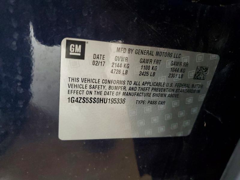 65836056 :رقم المزاد ، 1G4ZS5SS0HU195336 vin ، 2017 Buick Lacrosse مزاد بيع