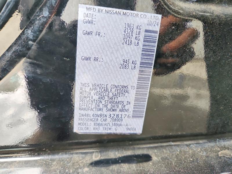 2025 Nissan Altima მანქანა იყიდება აუქციონზე, vin: 1N4BL4DV8SN328176, აუქციონის ნომერი: 67312646